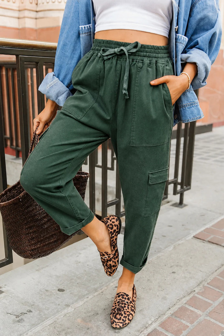 PREORDER  Ampersand Ave | Cargo Cutie Crop Pant | Pine - ETA MID DEC