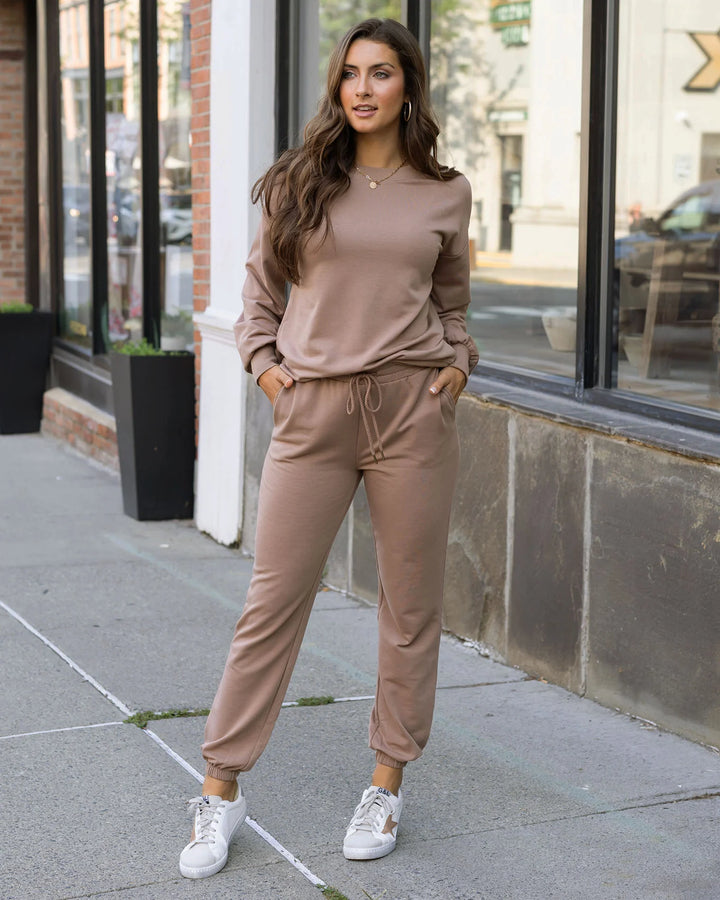 **PREORDER** Grace and Lace | Signature Soft Sweatpants | Toffee - ESTIMATED TO SHIP SEP 27