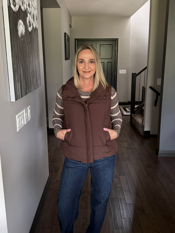 Alpine Puffer Vest | Brown