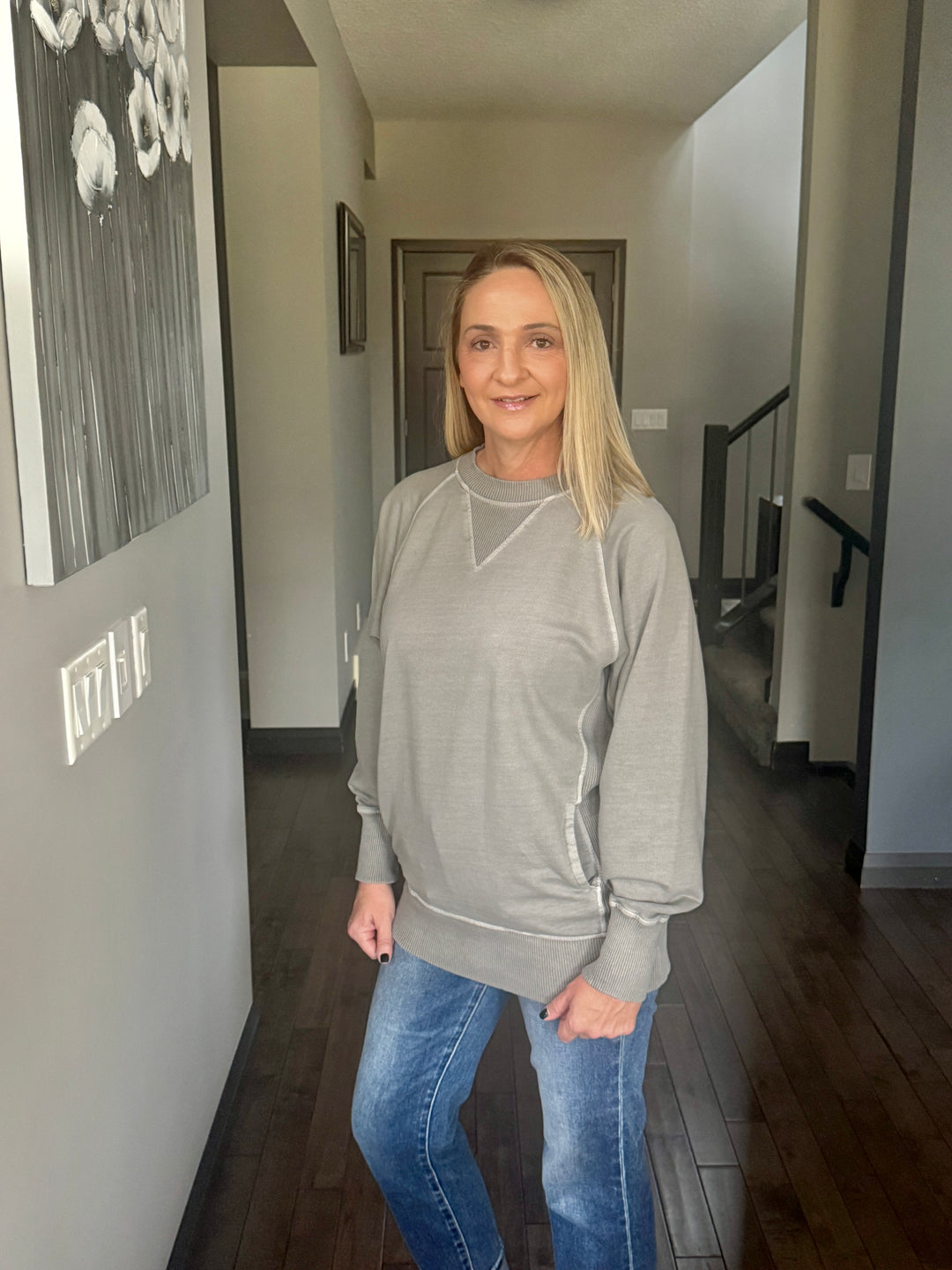 Remi French Terry Pullover | Sleet