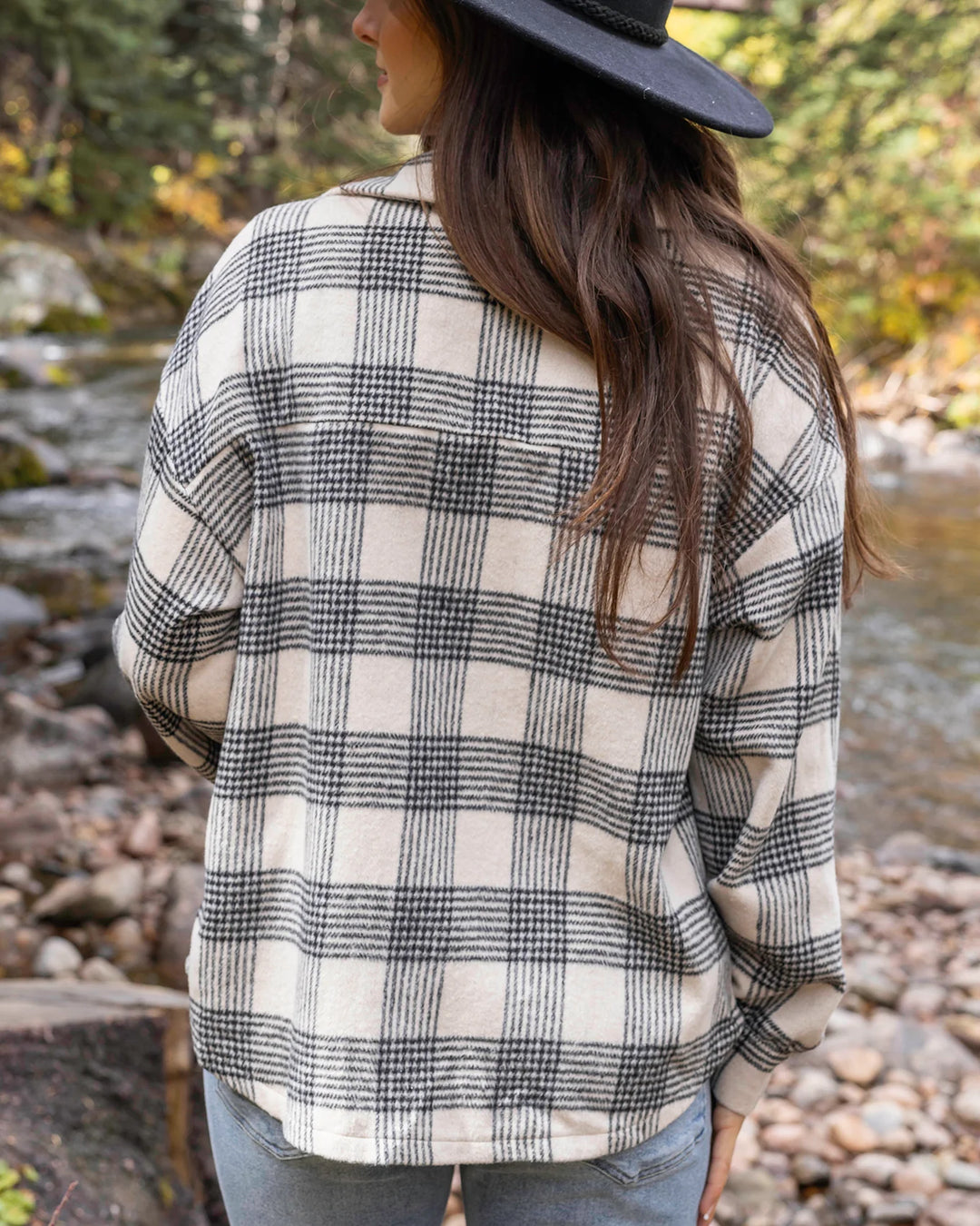 Grace and Lace | Flannel Neutral Plaid Shacket