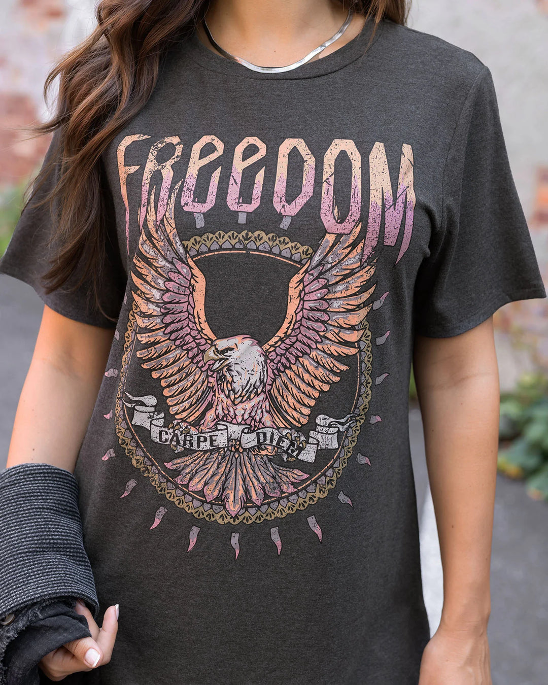 Grace and Lace | Girlfriend Fit Graphic Tee | Freedom