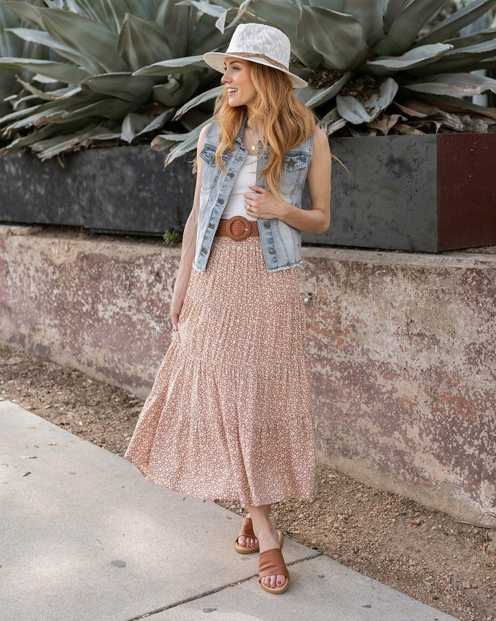 Grace and Lace | Go-To Tiered Skirt | Neutral Mini Cheetah
