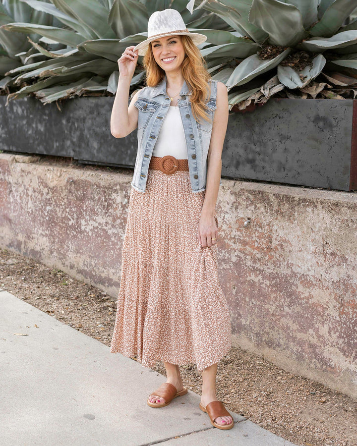 Grace and Lace | Go-To Tiered Skirt | Neutral Mini Cheetah