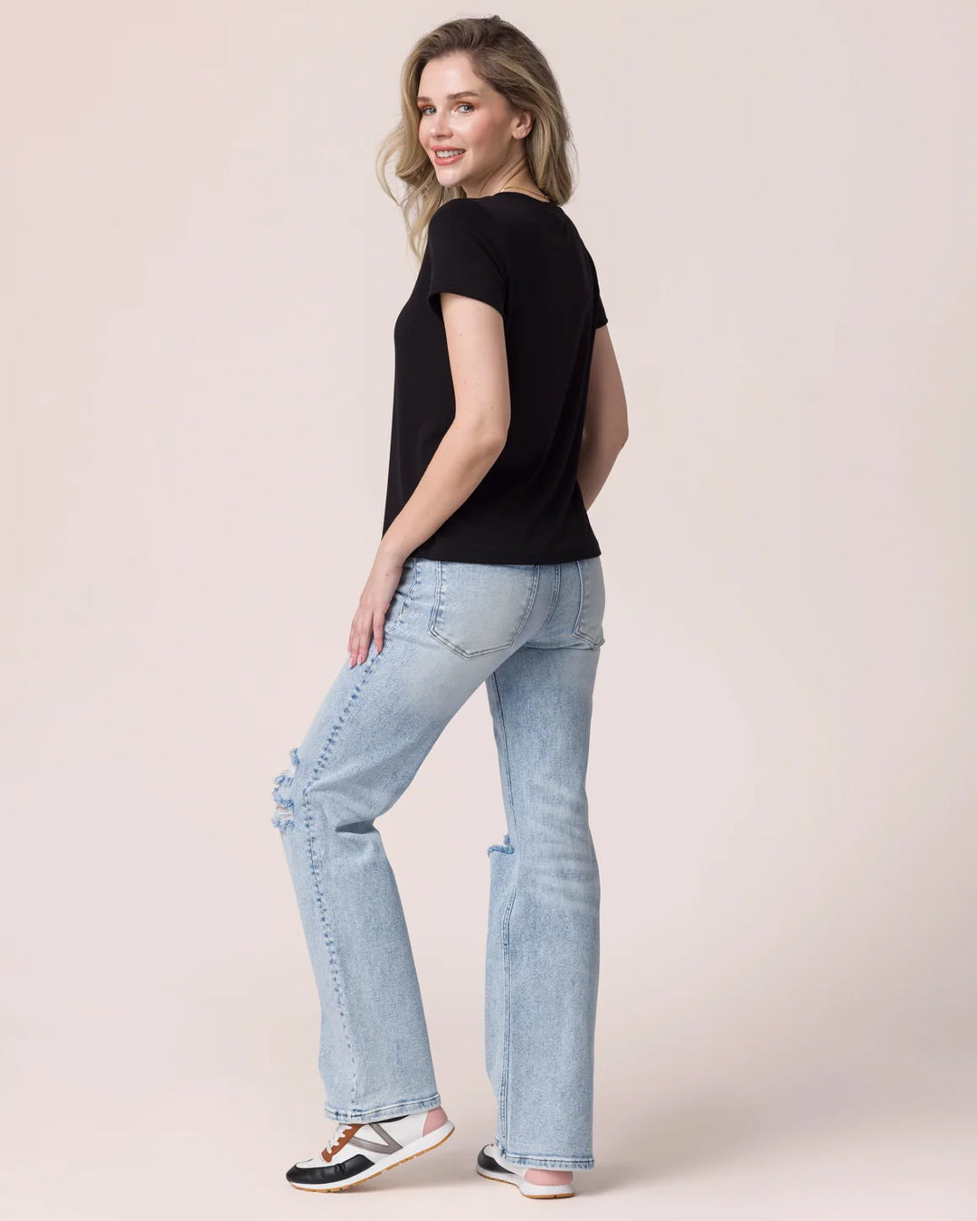Grace and Lace | Best Fit V-Neck Tee | Black