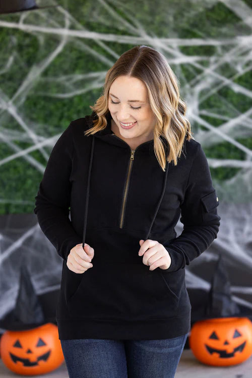 Michelle Mae | Pixie Pocket HalfZip | Black