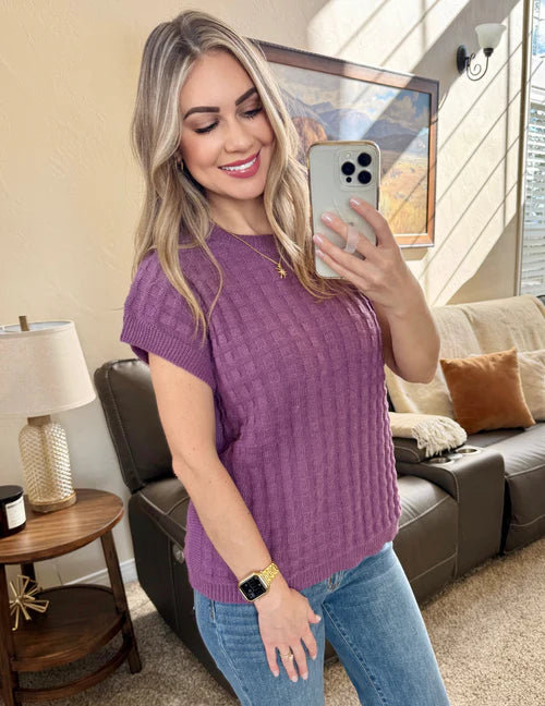 Michelle Mae | Kelly Knitted Top | Plum