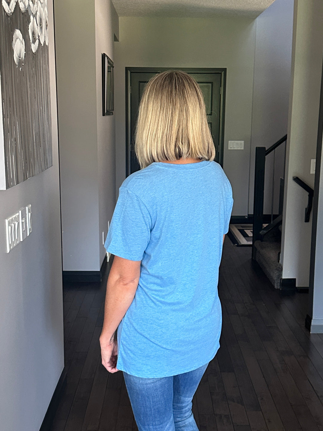 Bentley Boyfriend Tee | Heather Ocean Blue