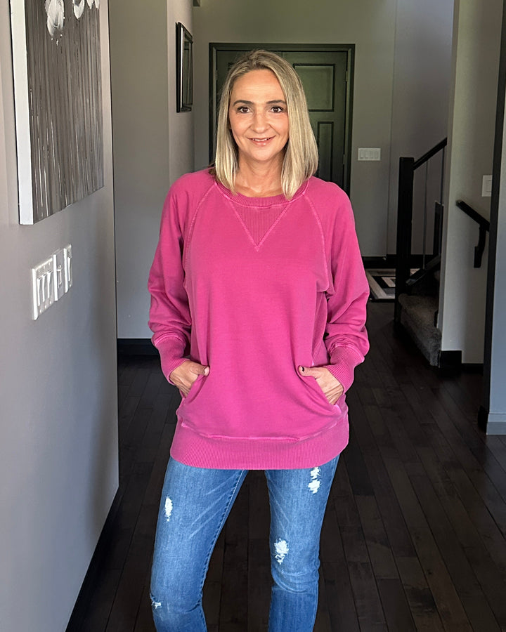 Remi French Terry Pullover | Wine