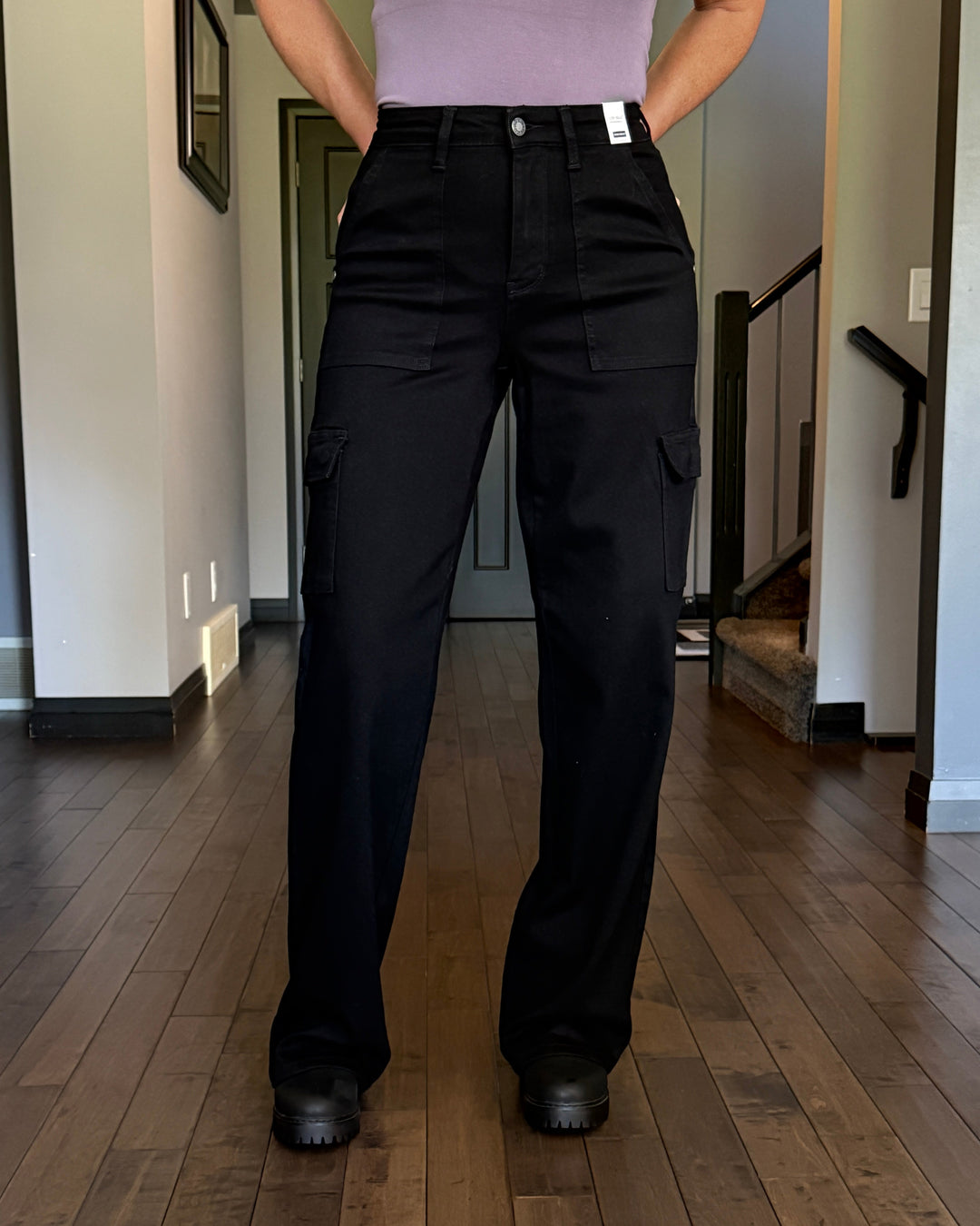 Judy Blue | Callie Cargo Wide Leg Jeans