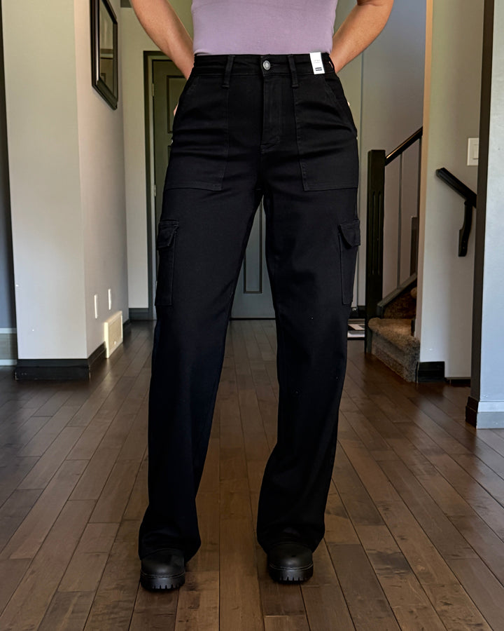 Judy Blue | Callie Cargo Wide Leg Jeans