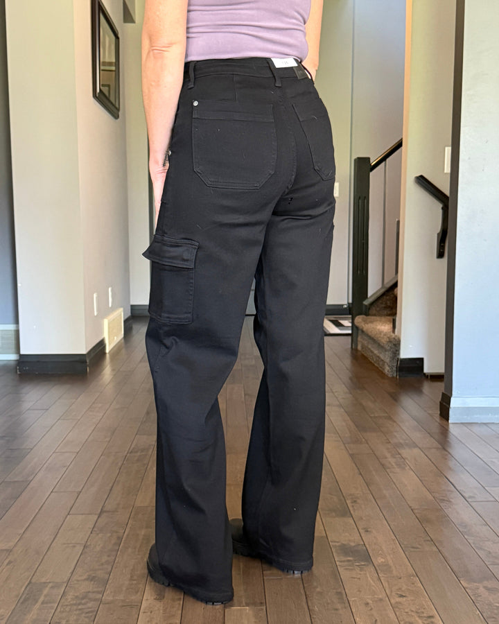Judy Blue | Callie Cargo Wide Leg Jeans