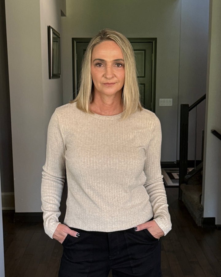 Classic Ribbed Pullover | Taupe
