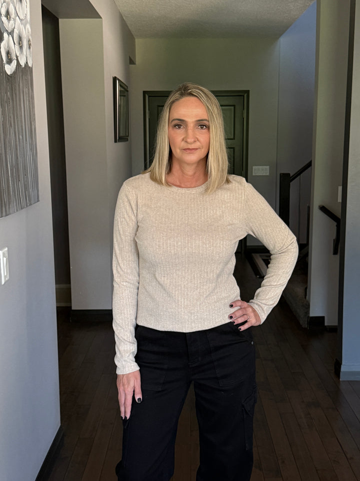 Classic Ribbed Pullover | Taupe