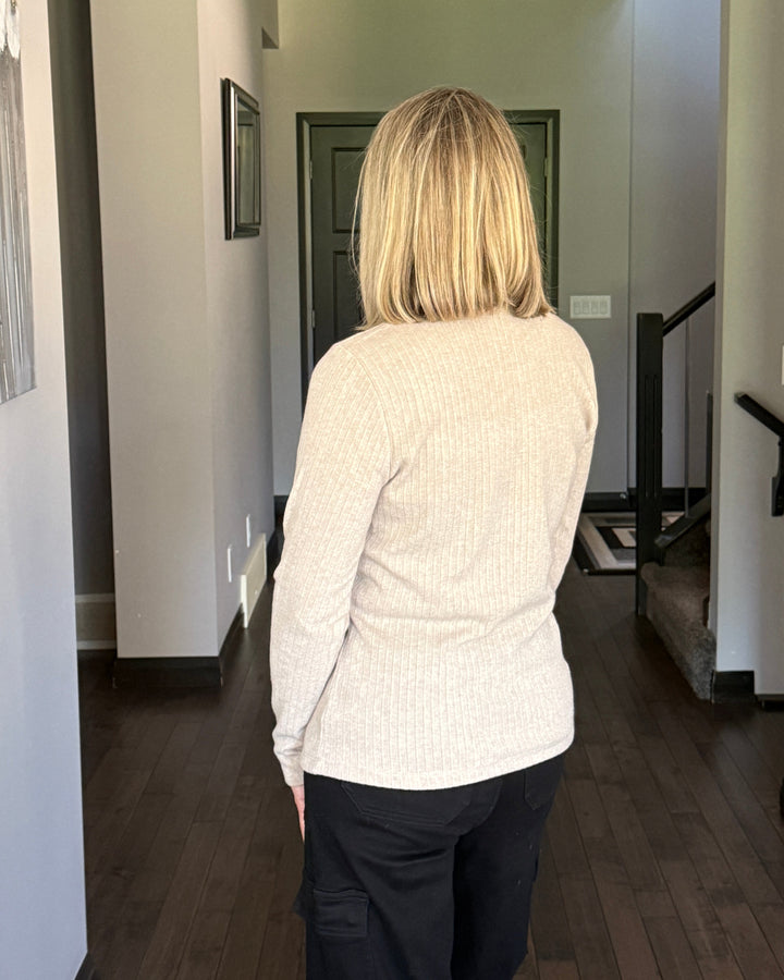 Classic Ribbed Pullover | Taupe