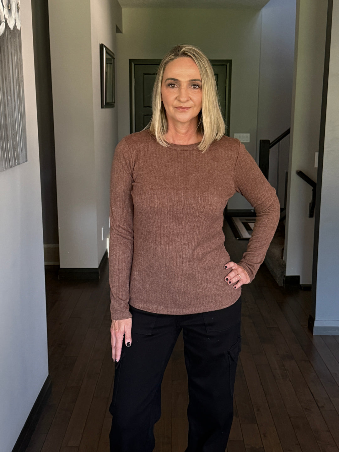 Classic Ribbed Pullover | Brown