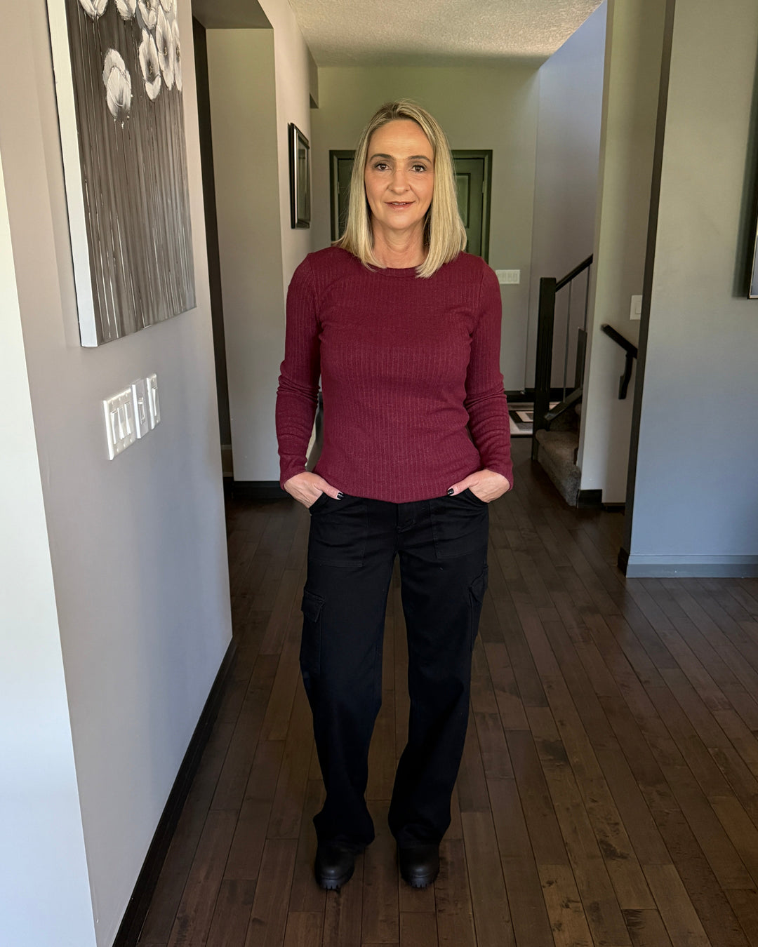 Classic Ribbed Pullover | Burgundy