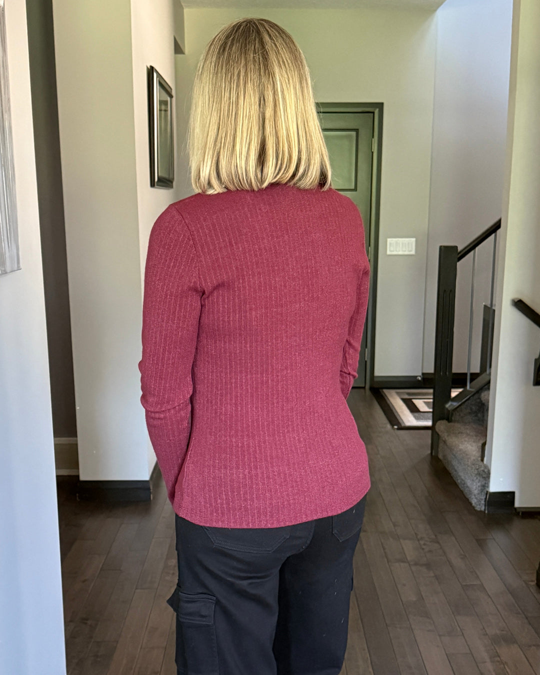 Classic Ribbed Pullover | Burgundy