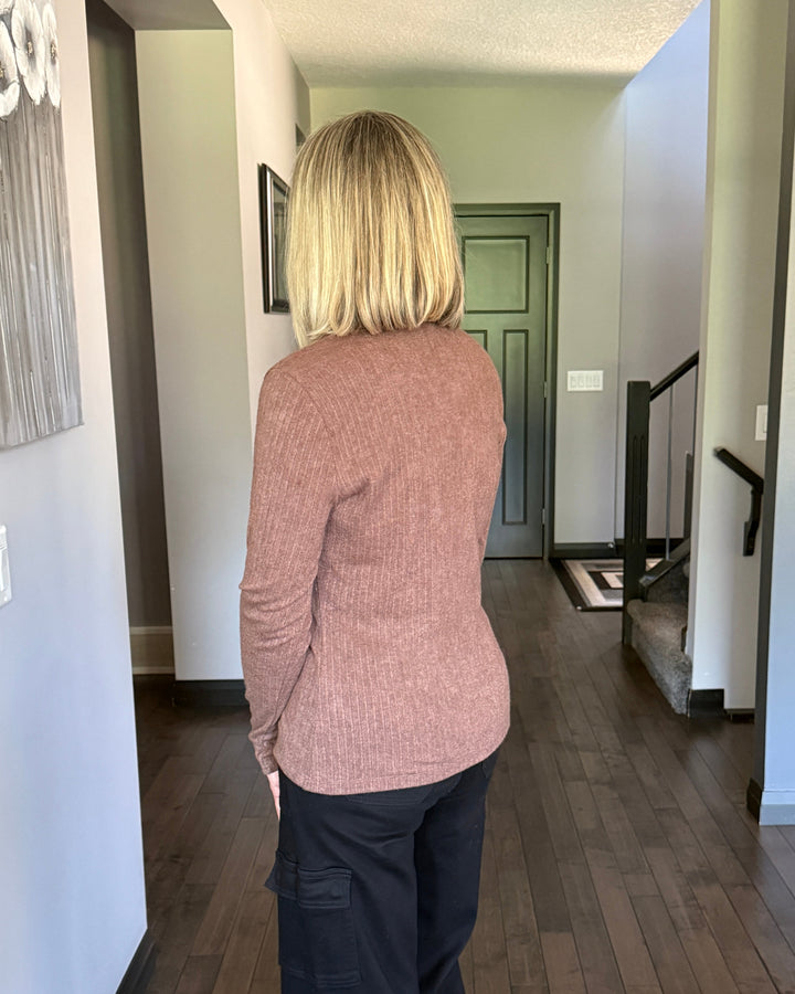 Classic Ribbed Pullover | Brown