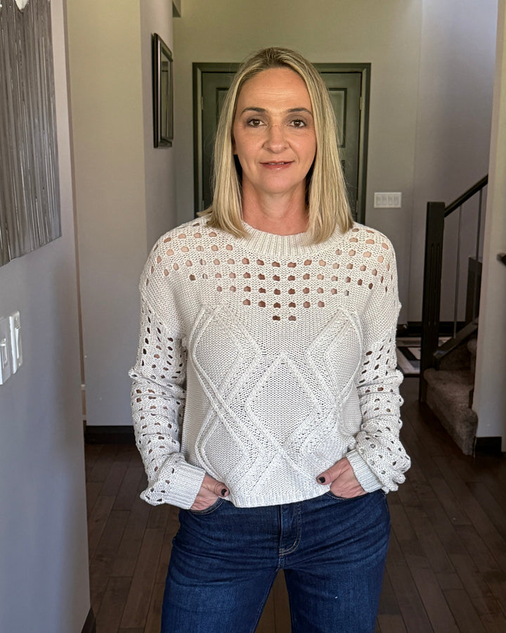 Paige Dotted Sweater | Silver Drop