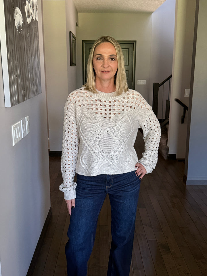 Paige Dotted Sweater | Silver Drop