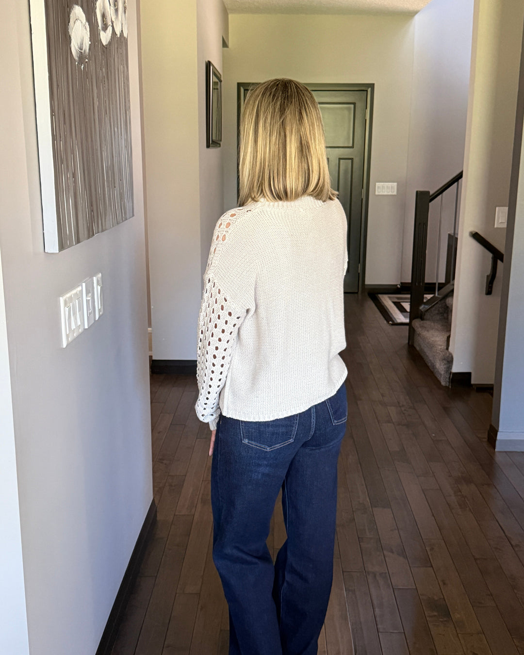 Paige Dotted Sweater | Silver Drop