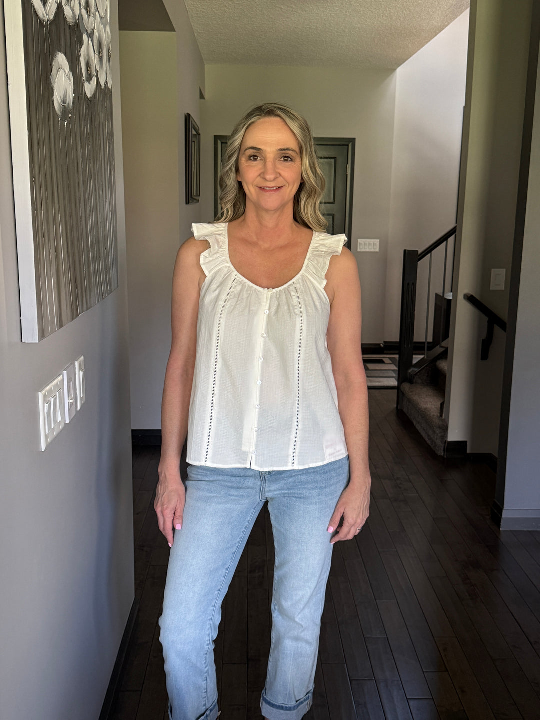 Lovestitch | Ladder Lace Ruffle Sleeve Top