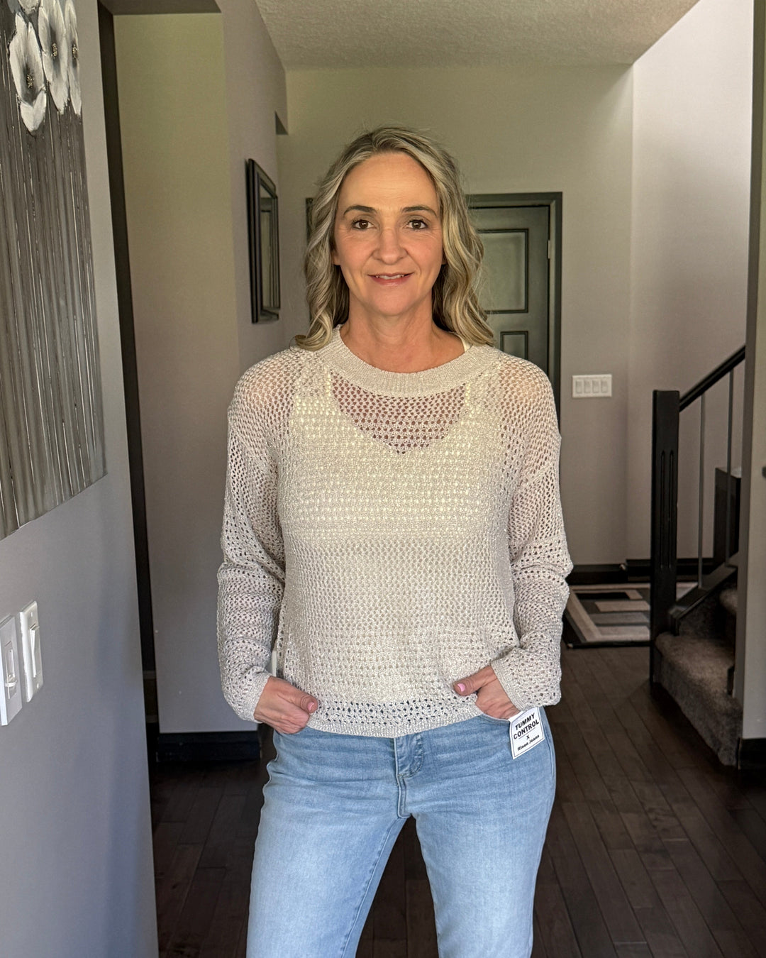 Lovestitch | Open Knit Sweater | Stone