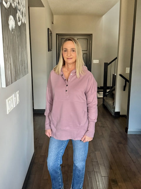 My Favourite Oversized Tunic Hoodie | Mauve