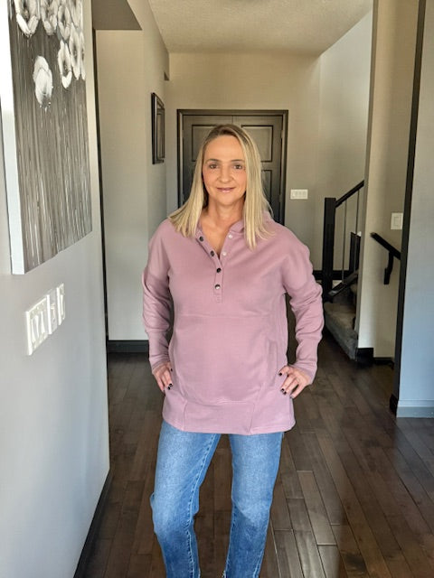 My Favourite Oversized Tunic Hoodie | Mauve