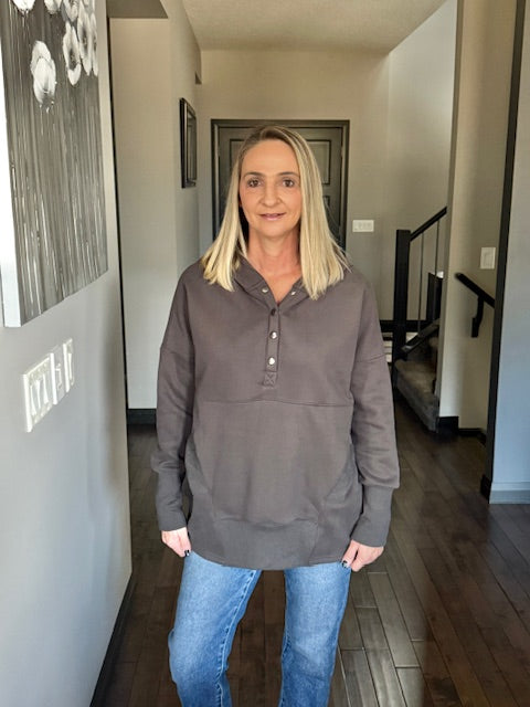 My Favourite Oversized Tunic Hoodie | Ash