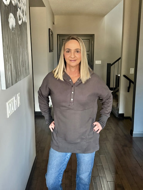 My Favourite Oversized Tunic Hoodie | Ash