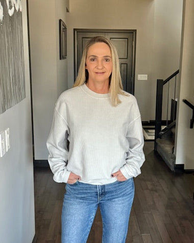 Essential Corded Sweatshirt | Silver