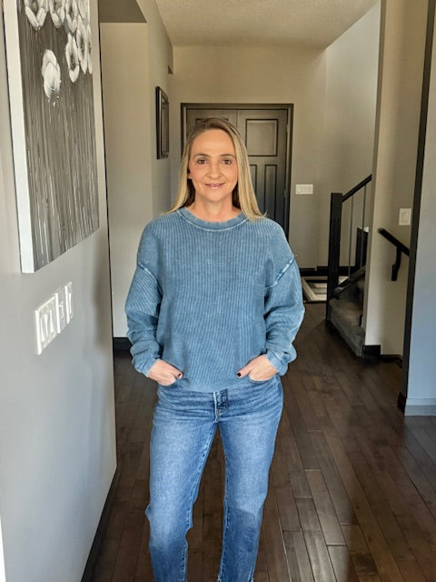 Essential Corded Sweatshirt | Navy