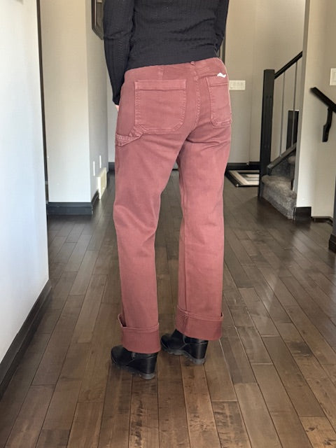 Risen  |  Phoenix Cuffed Utility Jeans | Choco Brown