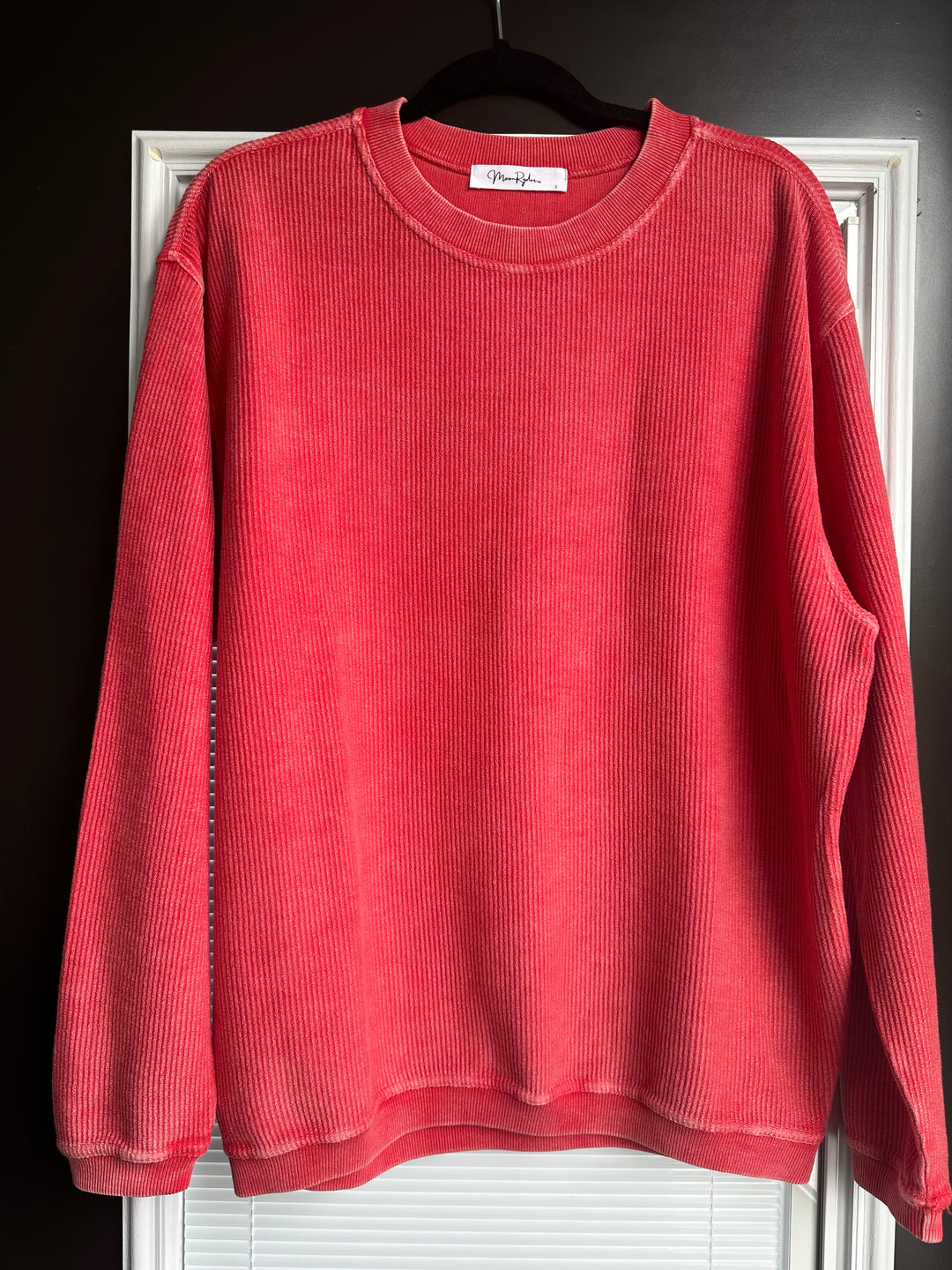 Essential Corded Sweatshirt | Crimson