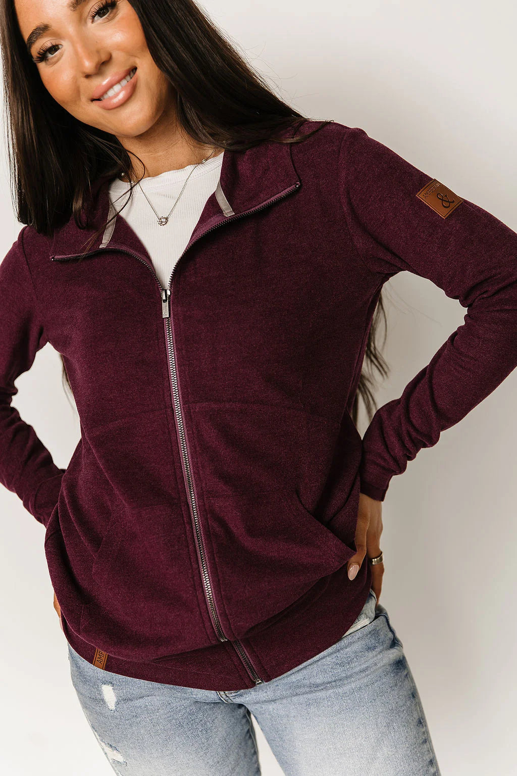 Ampersand Ave | Performance Fleece FullZip | Velvet Plum