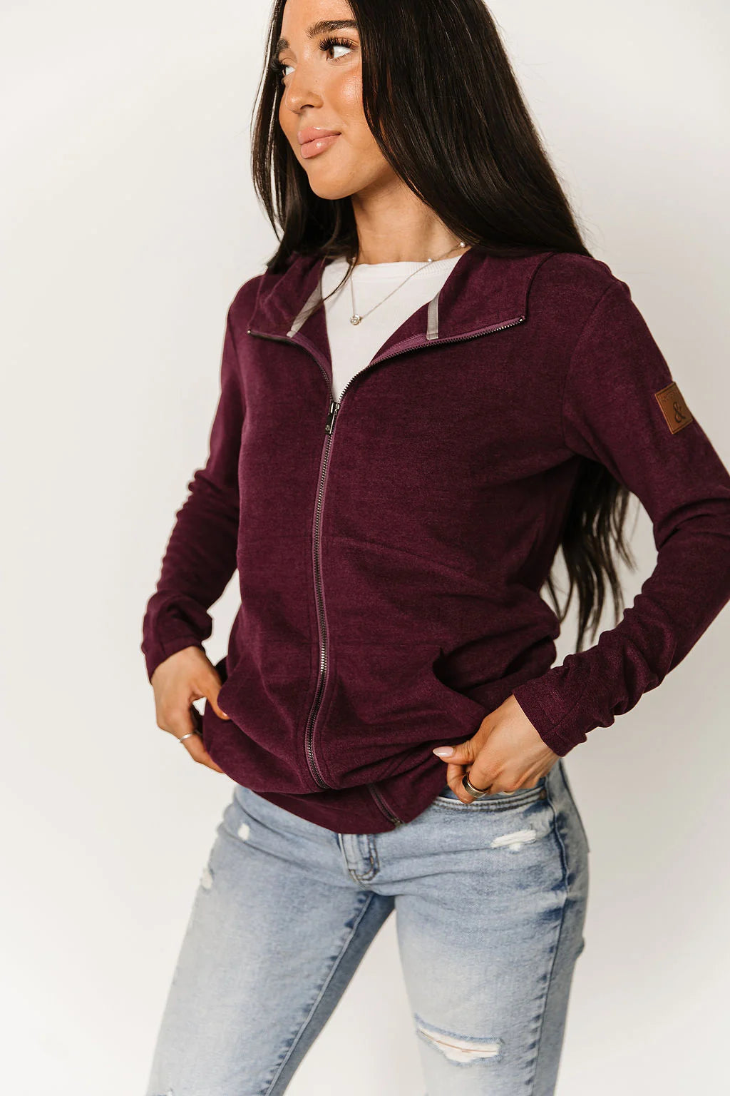 Ampersand Ave | Performance Fleece FullZip | Velvet Plum