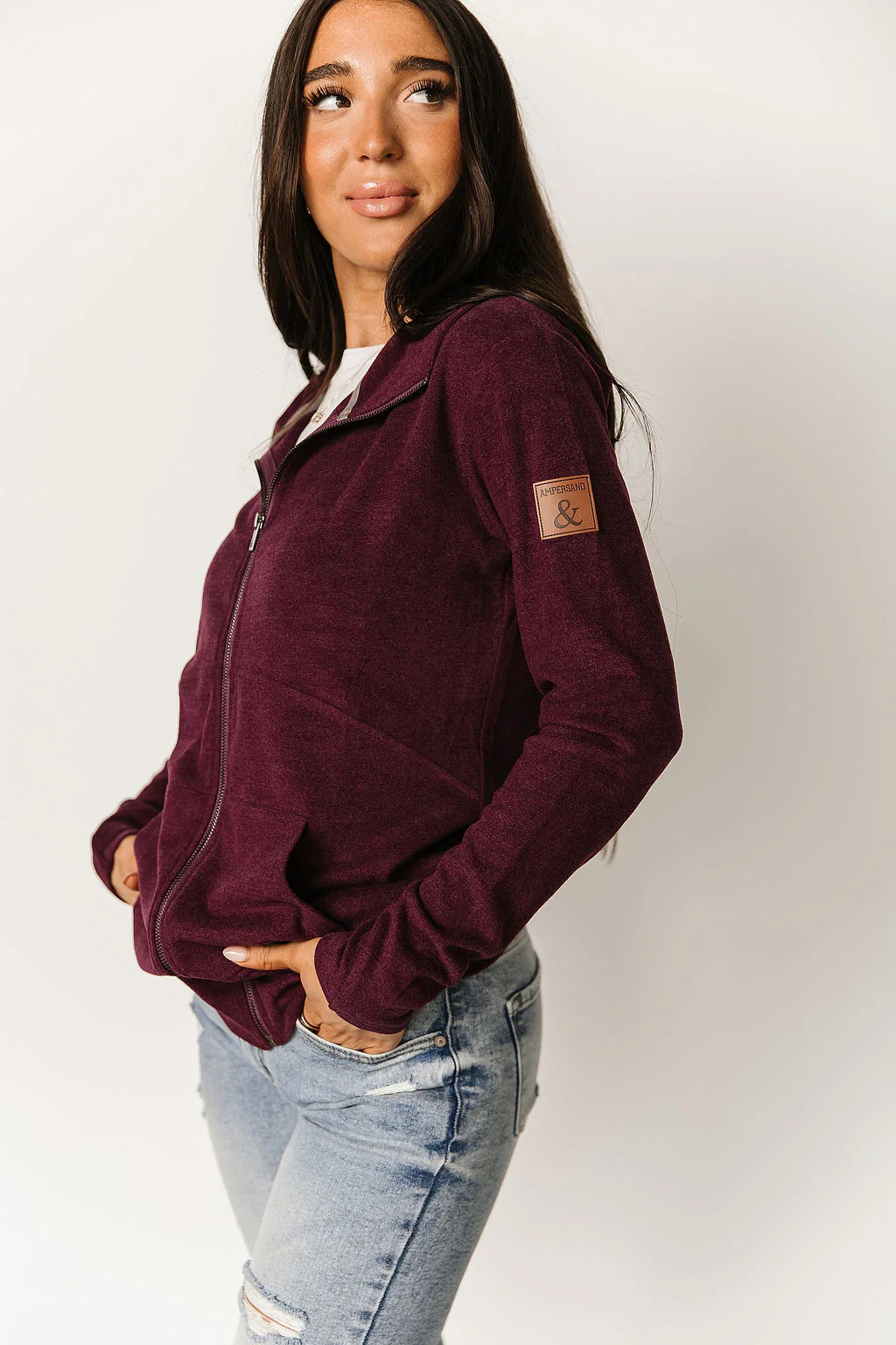 Ampersand Ave | Performance Fleece FullZip | Velvet Plum