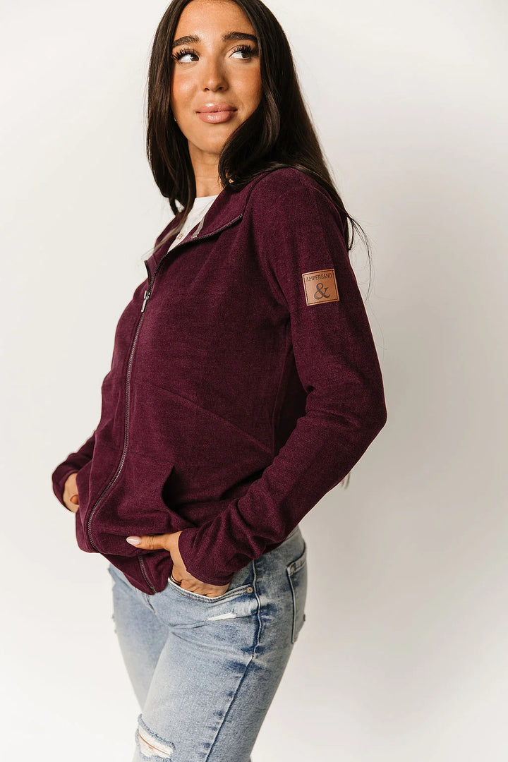 Ampersand Ave | Performance Fleece FullZip | Velvet Plum