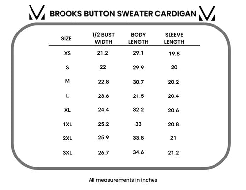 PREORDER  Michelle Mae | Brooks Button Sweater Cardigan | Mocha - ETA MID AUG