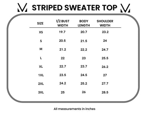 PREORDER  Michelle Mae | Striped Sweater Top | Olive & Tan - ETA MID AUG