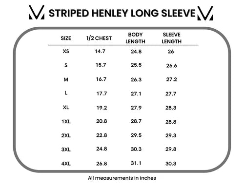 Michelle Mae | Striped Henley Long Sleeve | White