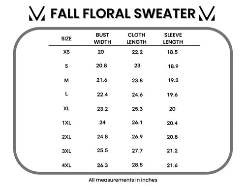 Michelle Mae | Fall Floral Sweater