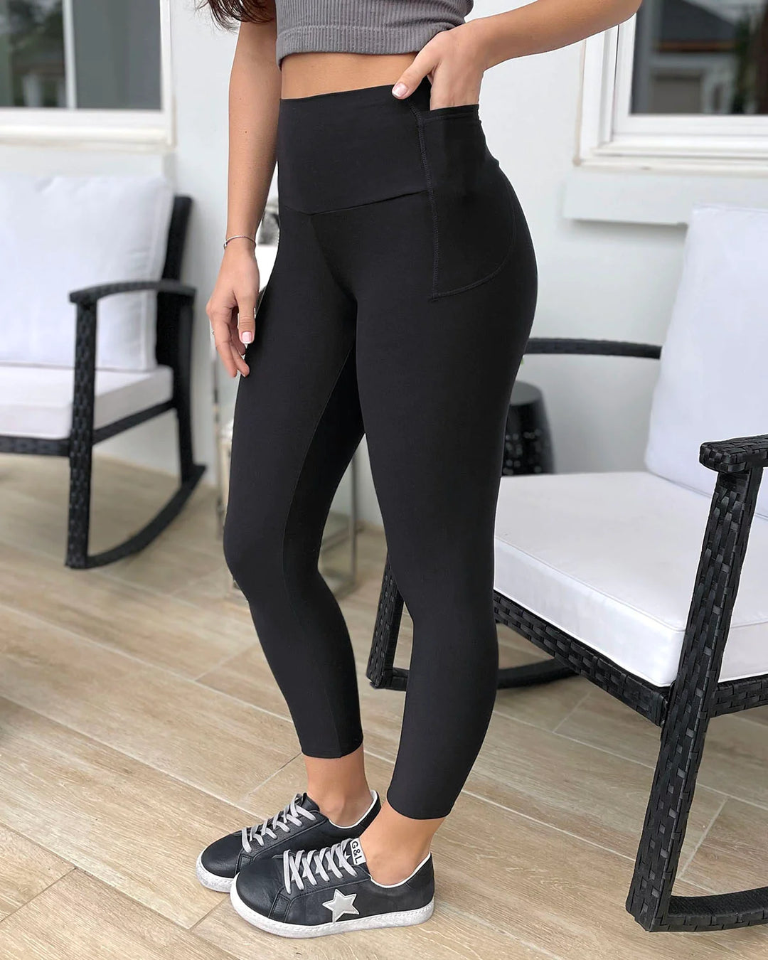 Grace and Lace | Cropped Midweight Daily Pocket Leggings