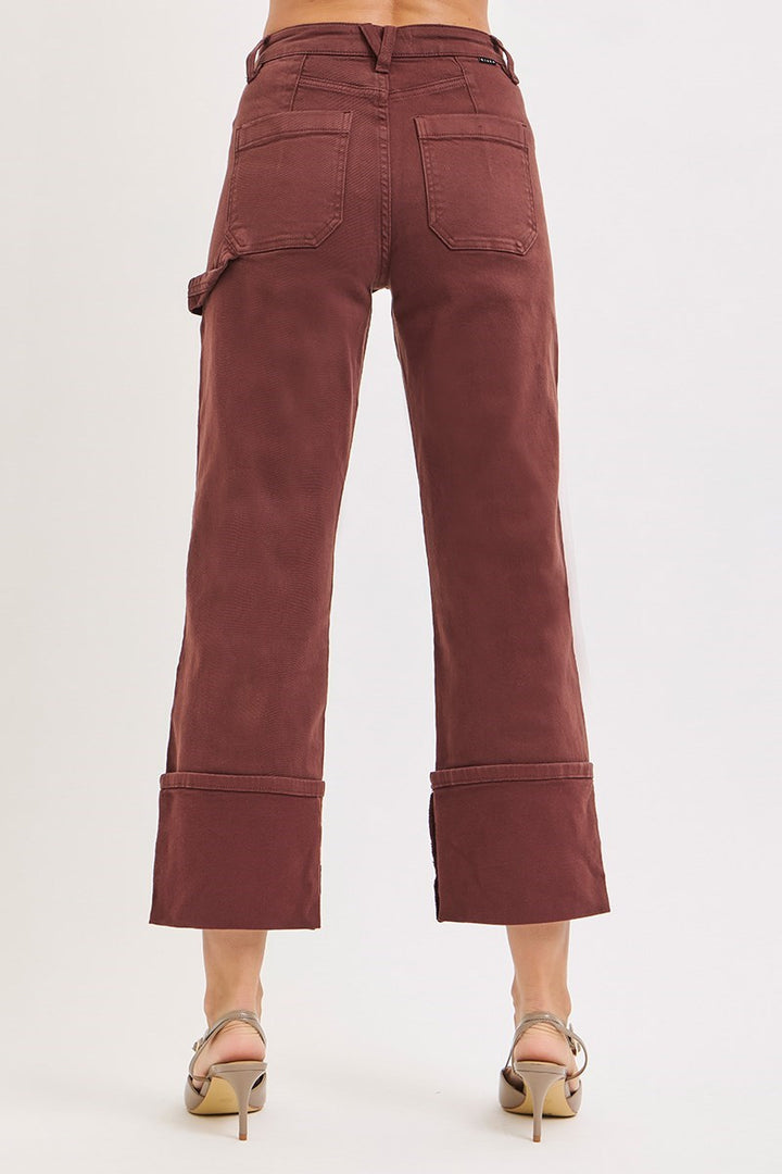 Risen  |  Phoenix Cuffed Utility Jeans | Choco Brown
