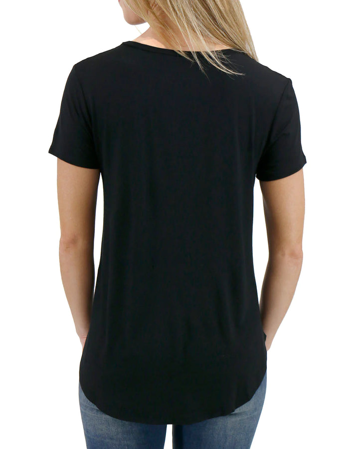 Grace and Lace | Perfect V-Neck Tee | Black