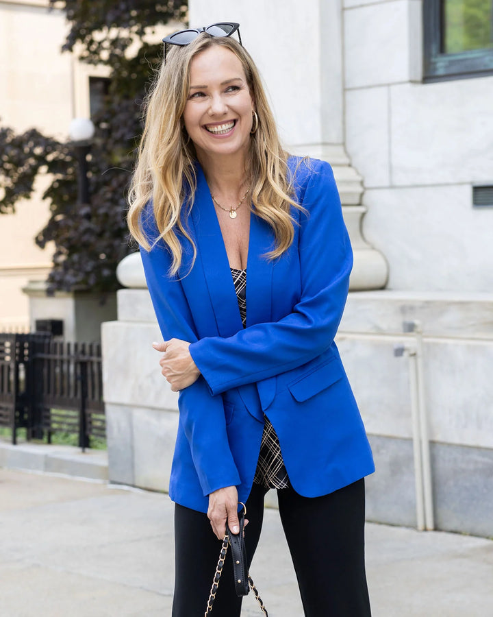 Grace and Lace | Pocketed Fashion Blazer | Royal Blue