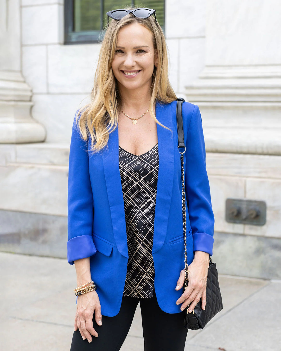 Grace and Lace | Pocketed Fashion Blazer | Royal Blue