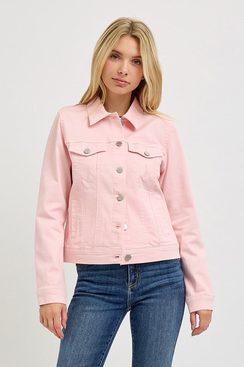 Risen | Vintage Washed Jacket | Soft Pink
